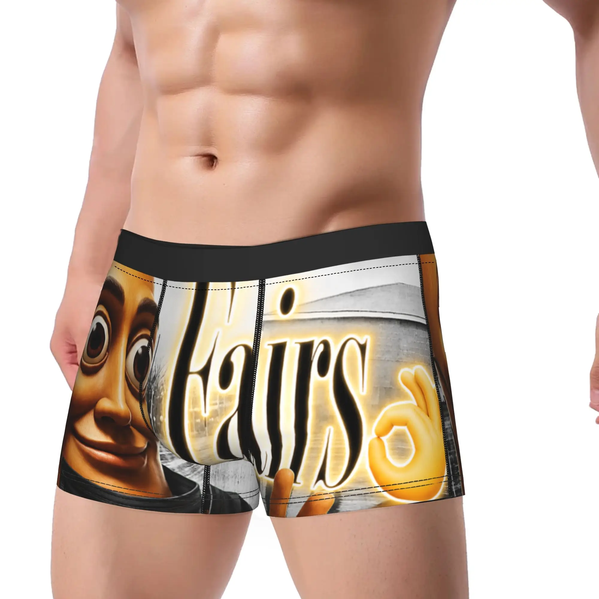 Funny Triple T Tung Sahur Fairs Parody YBG Meme Underwear Man Panties Print Novelty Boxershorts Quality Shorts Briefs Plus Size