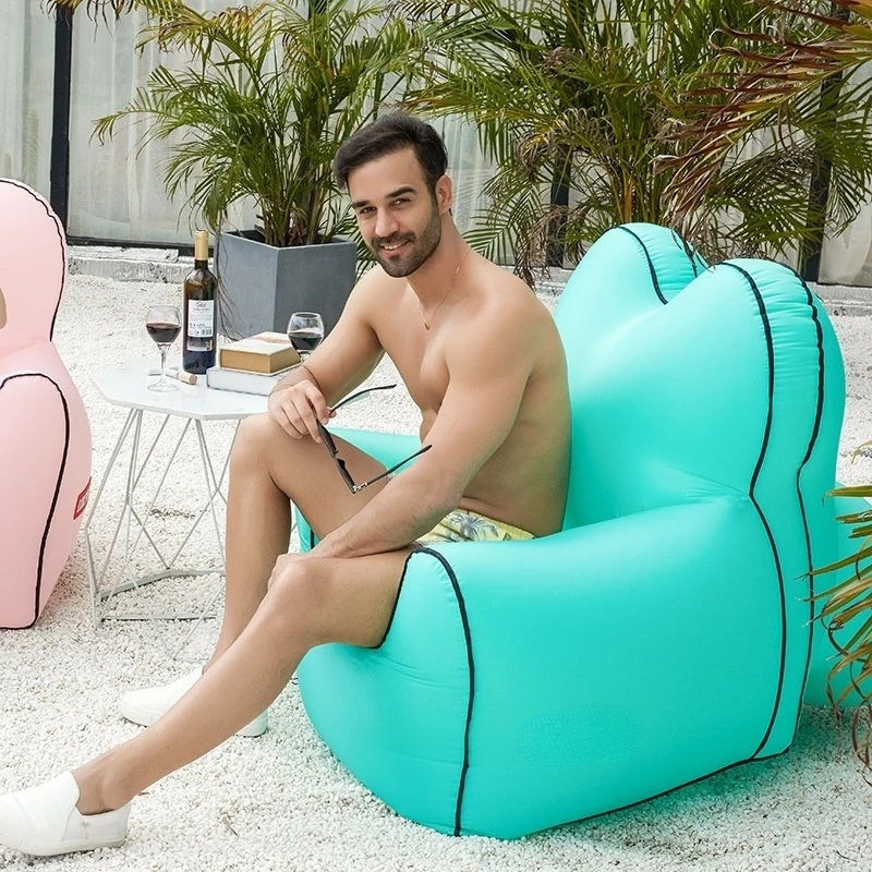 Chaise de plage gonflable, siège d'extérieur imperméable, portable, pour pique-nique, camping