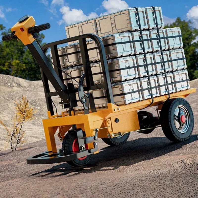 

Электрическая тележка-платформа для перевозки грузов, тяжелонагруженная транспортная тележка с 4 колесами для транспортировки грузов