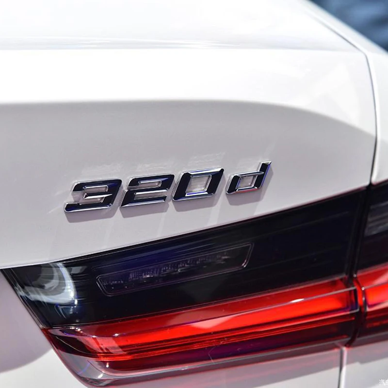 Autocollants de lettres de logo de coffre de voiture 3D ABS, insigne d\'emblème, autocollants pour BMW série 3 320d, 325d, 328d, 330d, 335d, E46,
