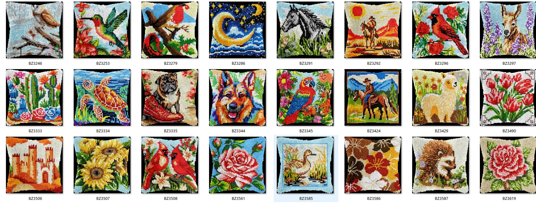 

Наборы крючков с защелкой, крючок с защелкой, подушка для коврика, предварительно напечатанный холст, вязание крючком, рукоделие, поделки для взрослых, 43-43 см, два птицы