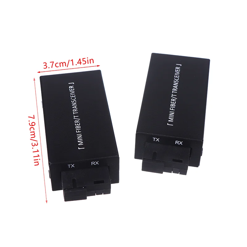 1 Pair Mini Gigabit Fiber Media Converter 1000Mbps Fiber Transceiver SC To RJ45 Ethernet Switch 20Km