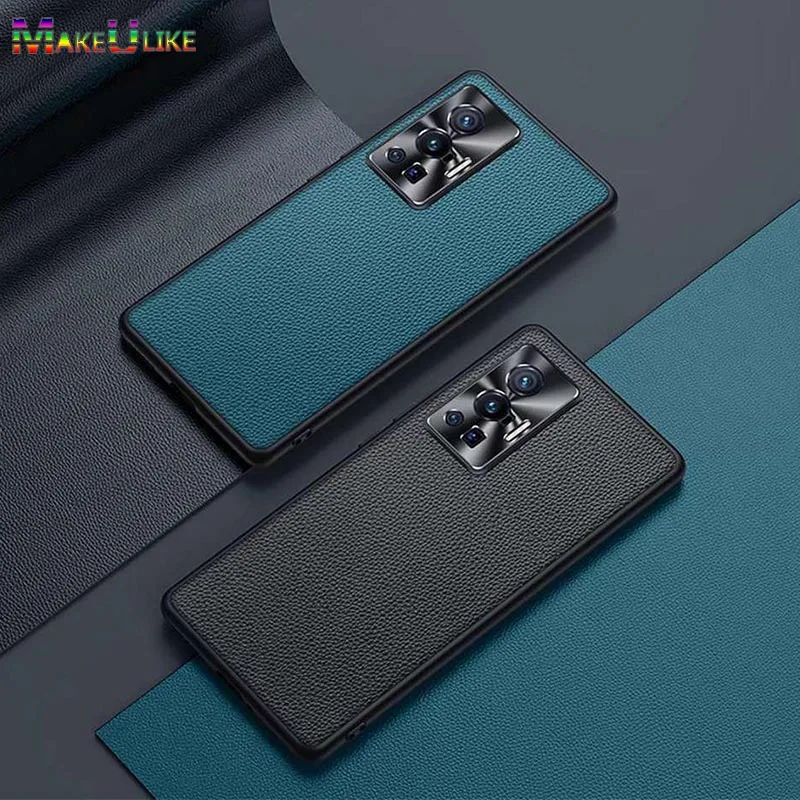 

Genuine Leather Case for Vivo X70 Pro Plus Case Luxury Shockproof Metal Camera Lens Protect Cover for Vivo X70Pro X70 Pro Case