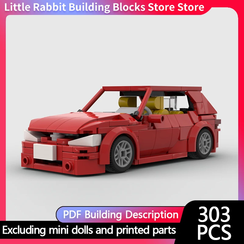City Car Model MOC Building Bricks 306 XSi High-Performance Car Modular Technology Children Holiday Gifts Assemble Toys Suit