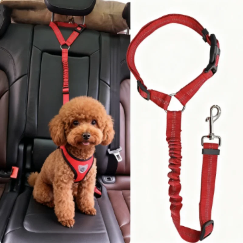 Reflective Pet Dog Car Seat Belt Puppy Collar Walking Travel Car Accessories Cat Leash Harness for Small Dogs Pet Car Supplies