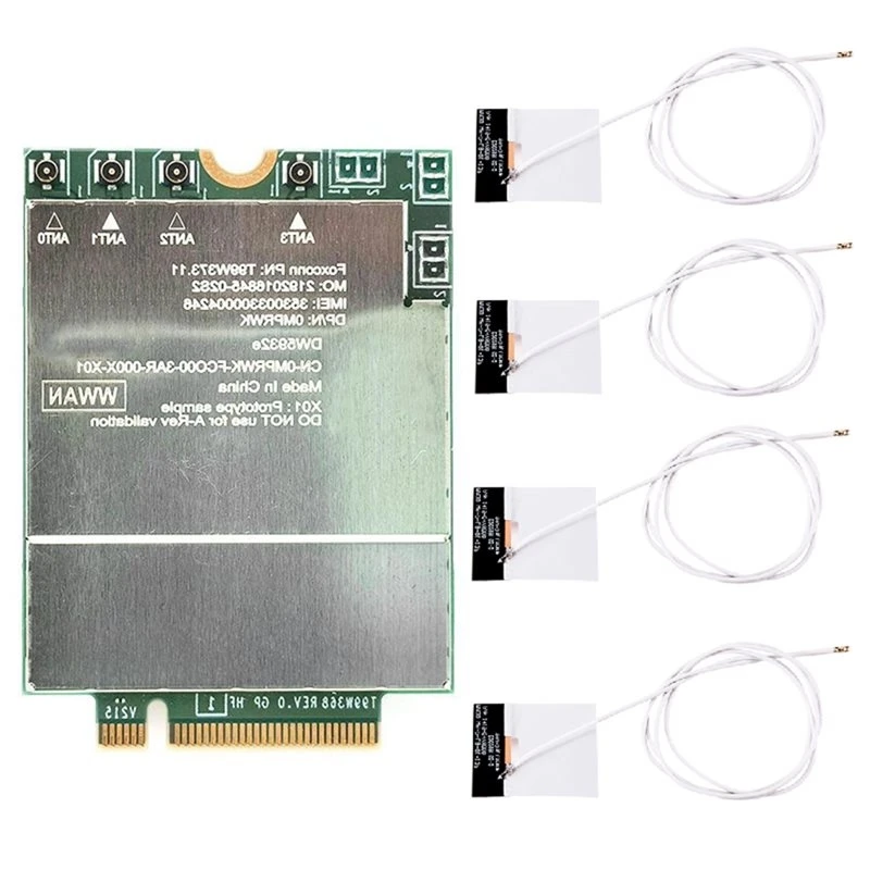 Customer Favorite T99W373 Dw5932e 5G Module LTE Cat19 M. 2 NGFF Wireless WWAN Card+ 4X Antennas For Dell 7350 7450 7650 9450