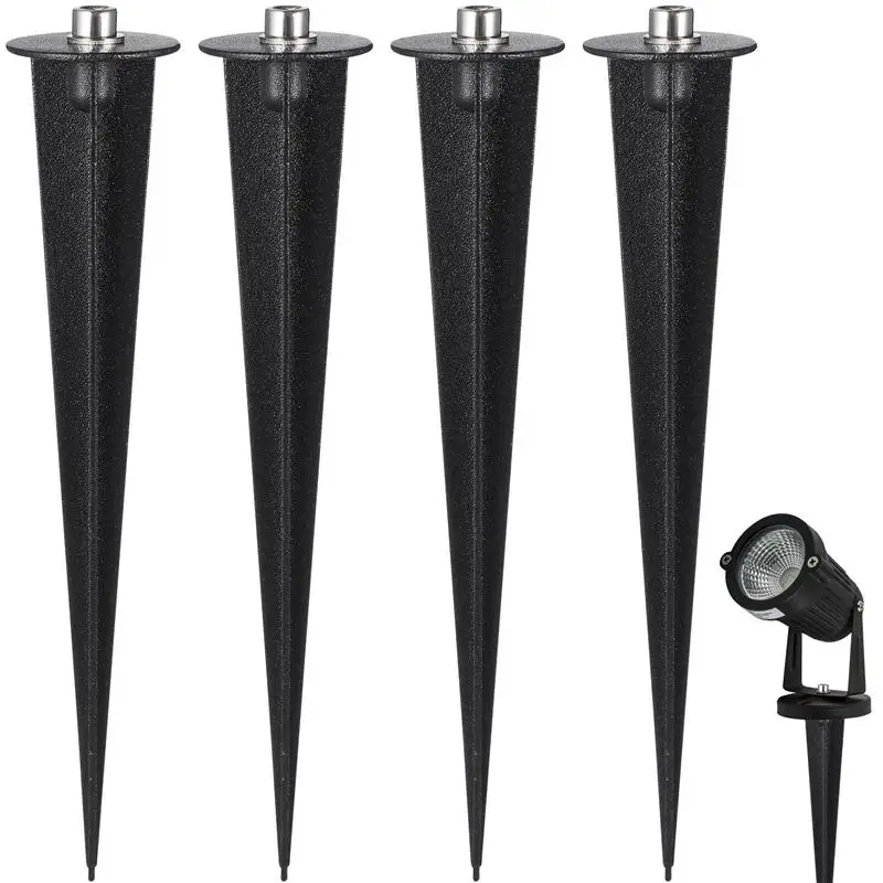 8Pcs Garden Ground Accessories Solar Lights Outdoor Spike Rod Insertion Parts Stakes for Aluminum Spikes Replacement Lamp