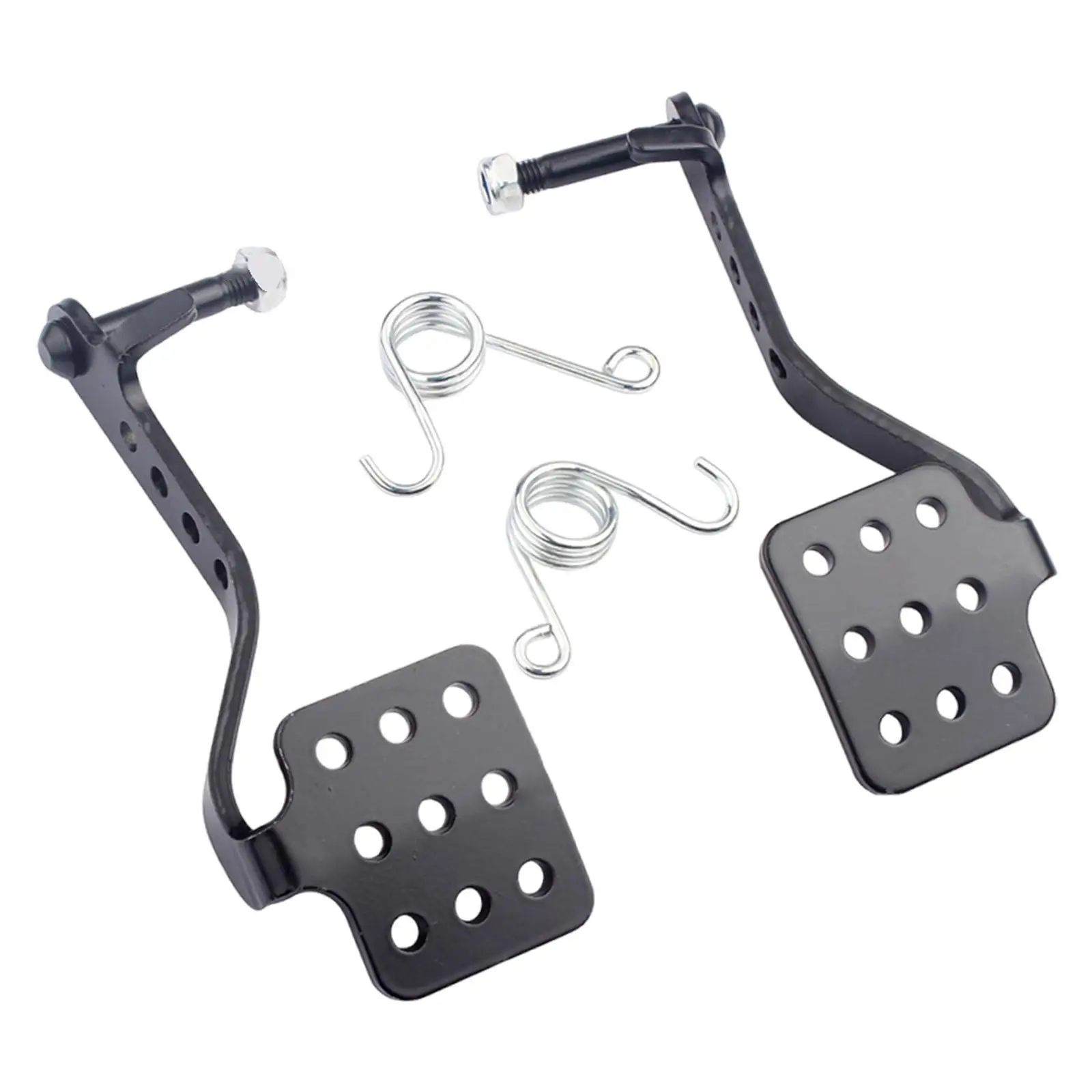 Heavy Duty Go Kart Brake Throttle Pedals Set with Springs Reliable Metal Replacement for Predator 212cc 196cc