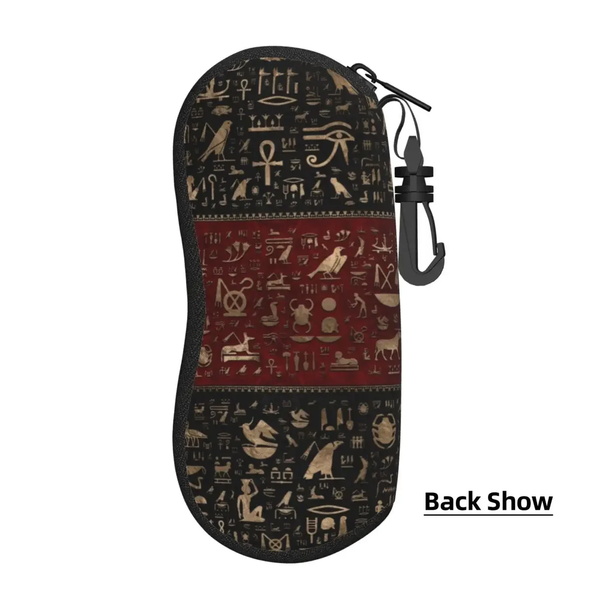 Custom Ancient Egyptian Hieroglyphs Shell Eyeglasses Protector Cases Cool Sunglass Case Egypt Culture Glasses Bag