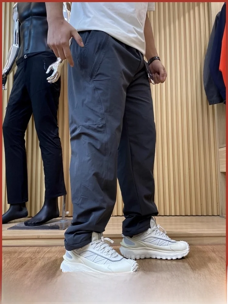 

Thiened Fce Winter Thermal Men's Casual Pants Elastic 3D Tailoring Straight Leg Comfortable Warm Function Trousers