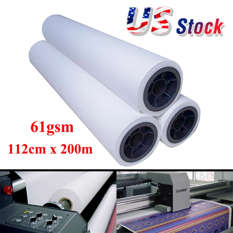 CALCA 61gsm 112cm x 200m (44in x 656ft) Dye Sublimation Transfer Paper 3