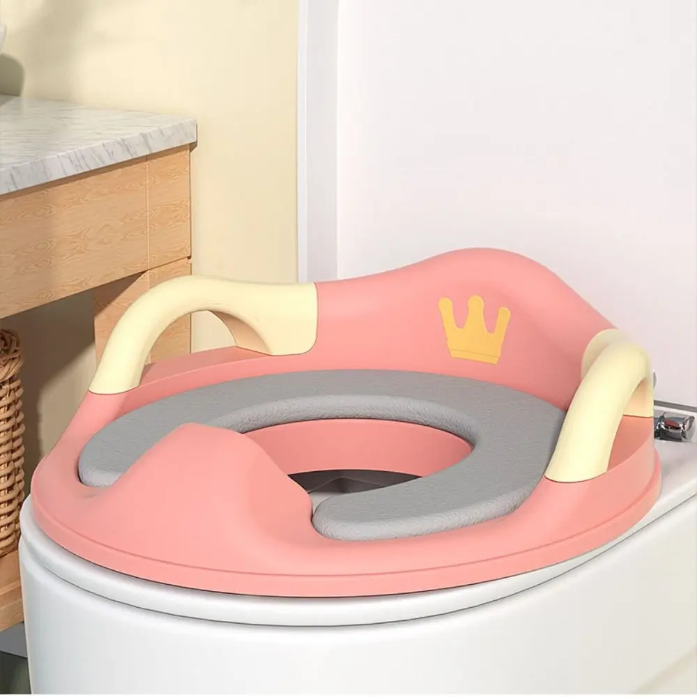 Tempat Duduk Toilet Anak Pola Mahkota Anti Percikan Anti Selip Tempat Duduk Toilet Bayi Mudah Dicuci Gasket Tempat Duduk Toilet Latihan Tambahan