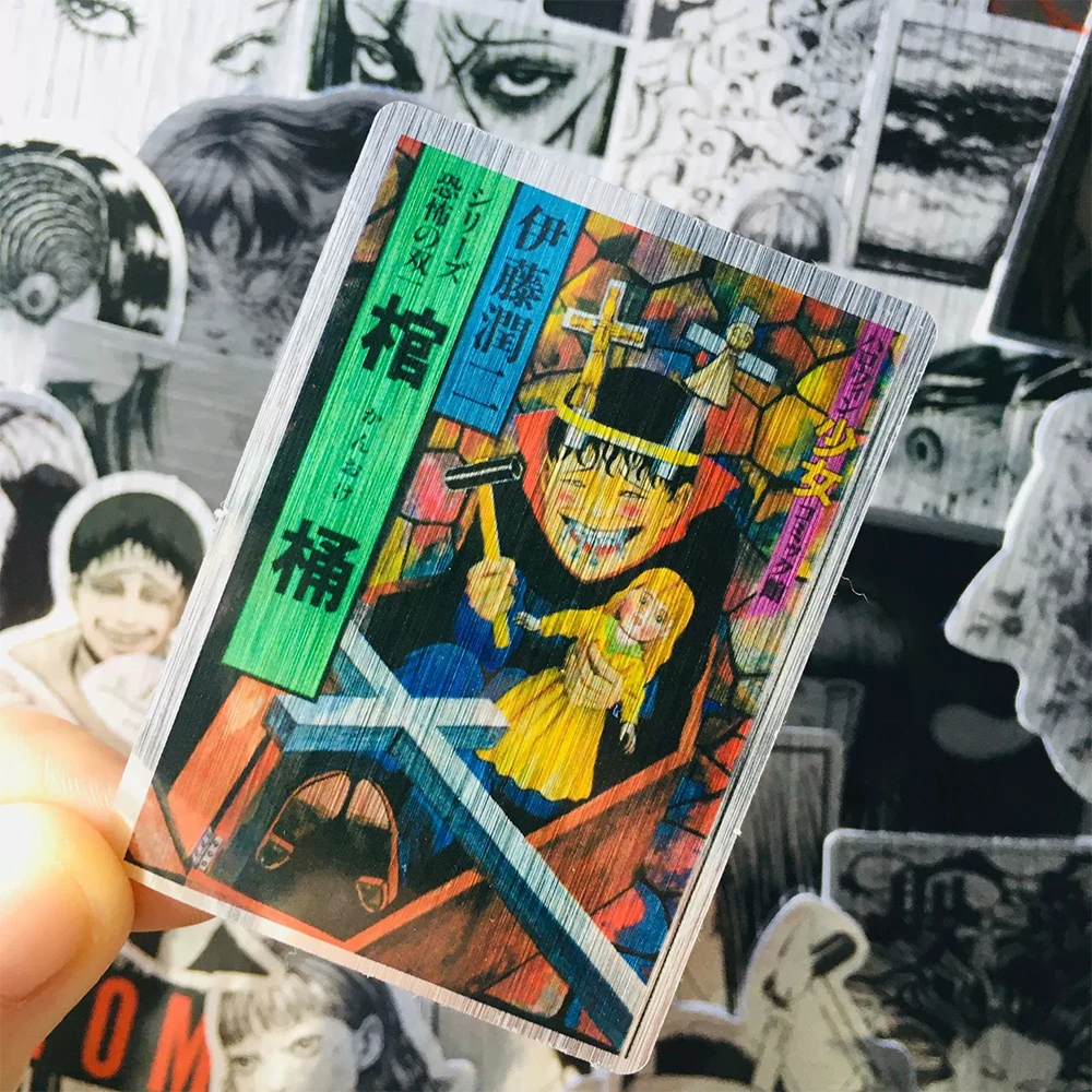 10/30/50pcs Laser Tomie Graffiti Stickers Horror Anime Series Decals DIY Laptop Journal Notebook Cool DIY Sticker Toys