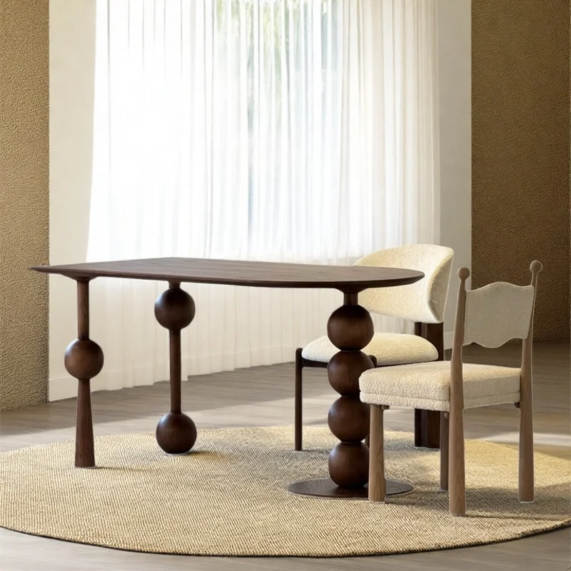 

Space Saving Vintage Dining Table Premium Aesthetic Elegant Luxury Dining Tables Unique Design Esstisch Living Room Furniture