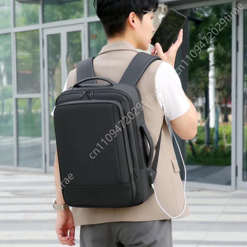 Rilibegan – sac à dos de voyage pour hommes, extensible, Oxford, grande capacité, charge USB, sacs à dos d'affaires pour hommes, sacs à dos pour ordinateur
