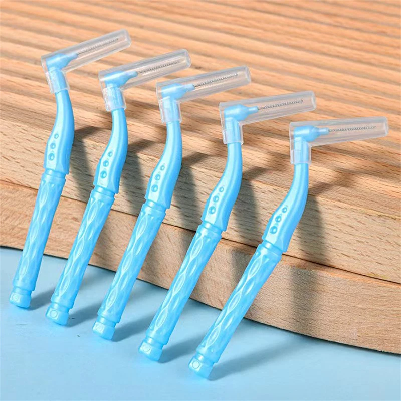 Escova Interdental para Ortodontia, Limpeza entre os Dentes, Higiene Oral Dentária, Microbrush, Mini Escova com Tampa Contra Poeira, 10Pcs