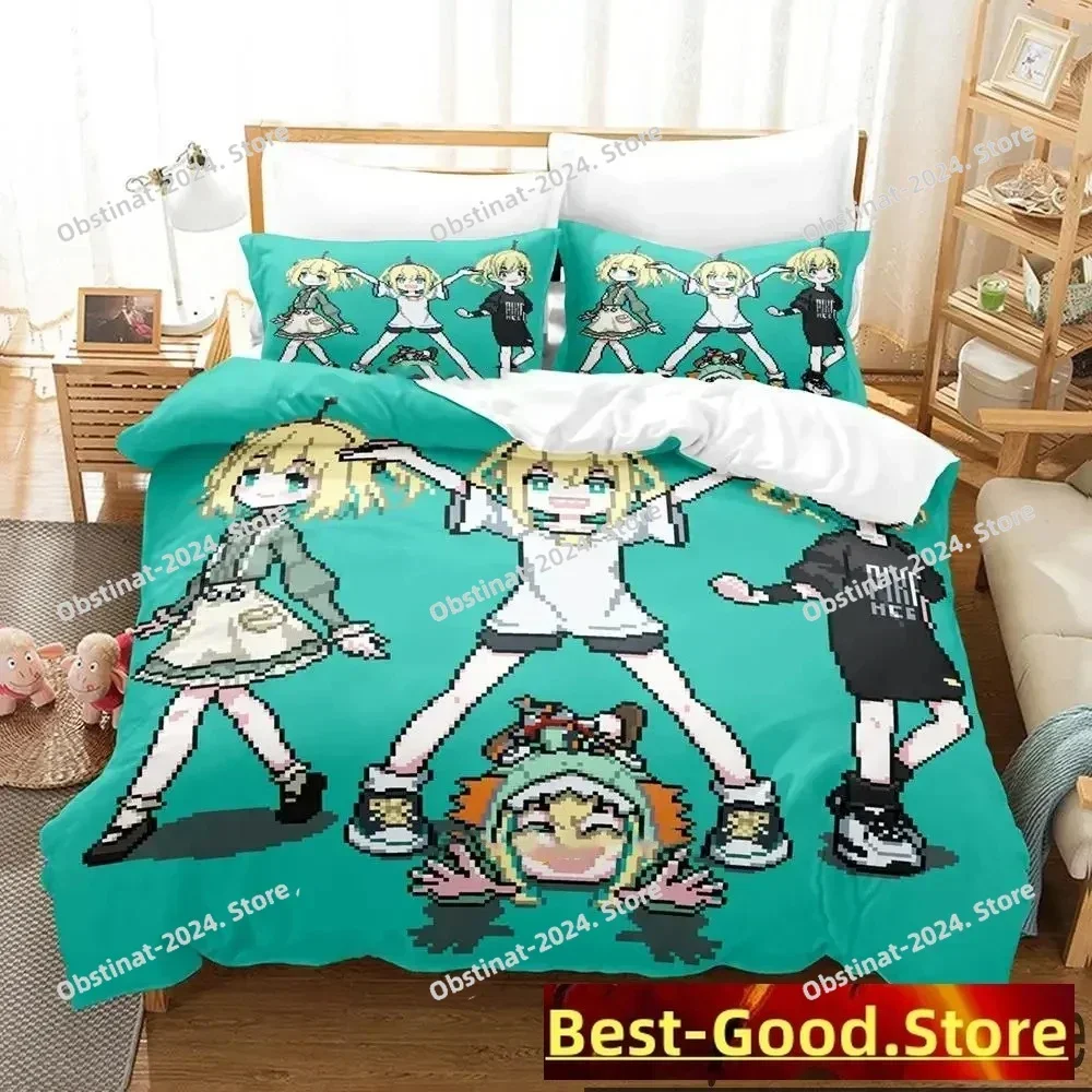 

Amano Pikamee Anime Bedding Set Printed single Comforter Quilt Bed Cover Duvet Cover Pillow Case 3 Pieces Sets Kids Adult Size