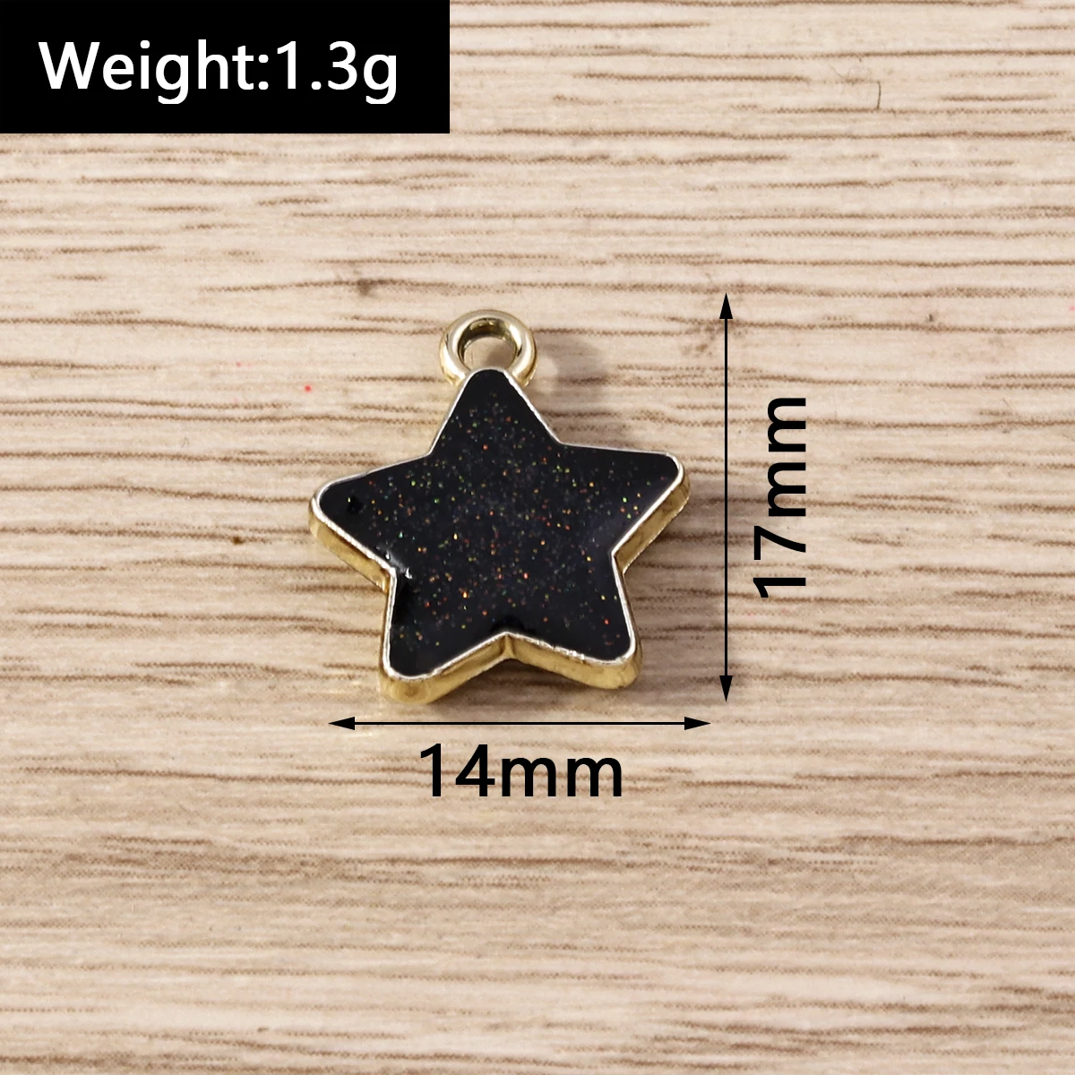 10 Stück 14 x 17 mm niedliche Emaille-Stern-Anhänger für die Schmuckherstellung, Ohrringe, Halsketten, Armbänder, DIY, handgefertigtes Kunsthandwerk, Zubehör – Detail 1
