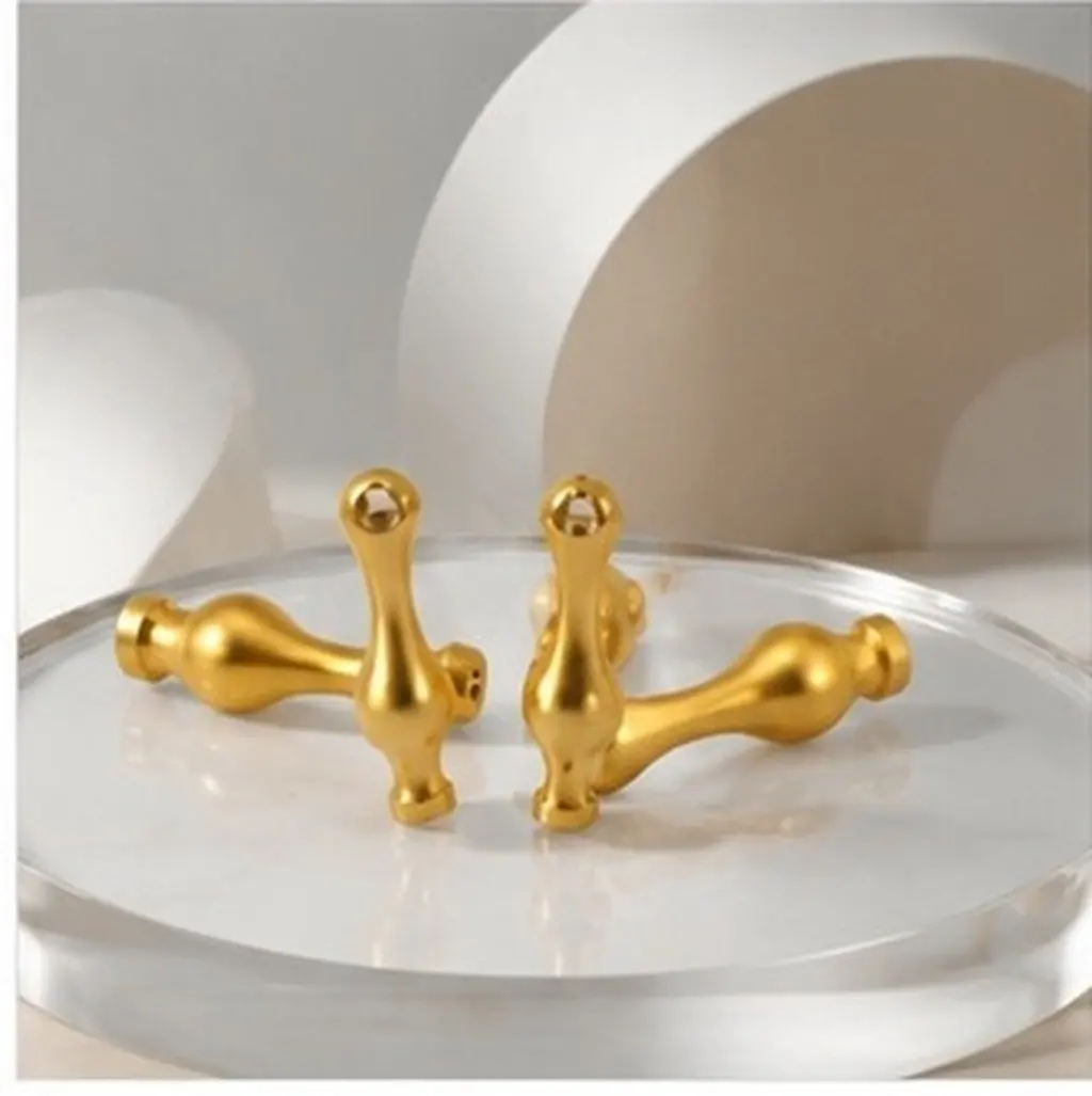 4Pcs Metal Furniture Post End Caps Gold Decorative Cabinet Railing Brackets Shelf Spindles Glass Railings Serving Cart Hardware