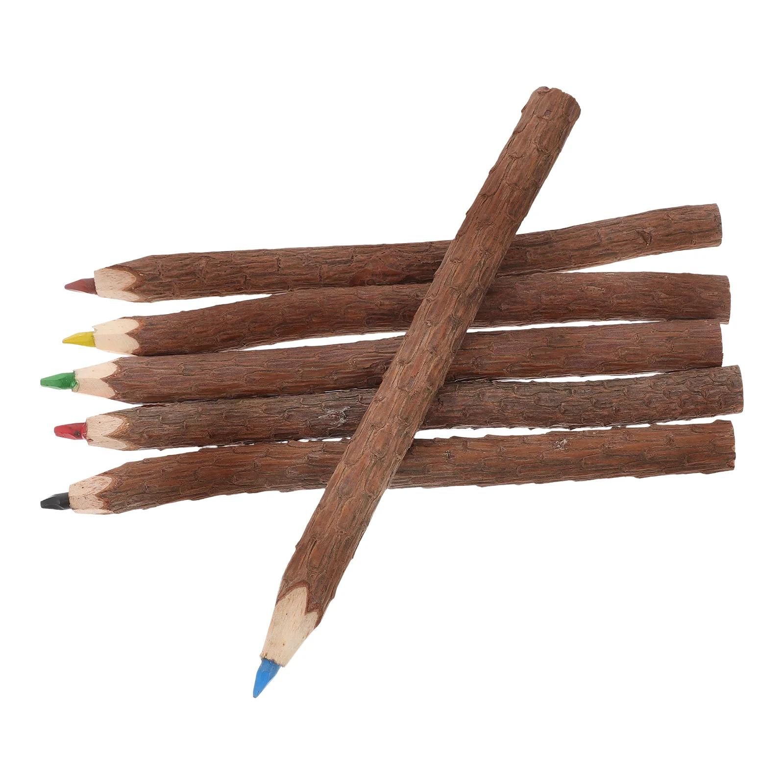 

6 Pcs Colored Pencils Wood Prisma Colors Camping Decor Ballpoint Pastel Black Child