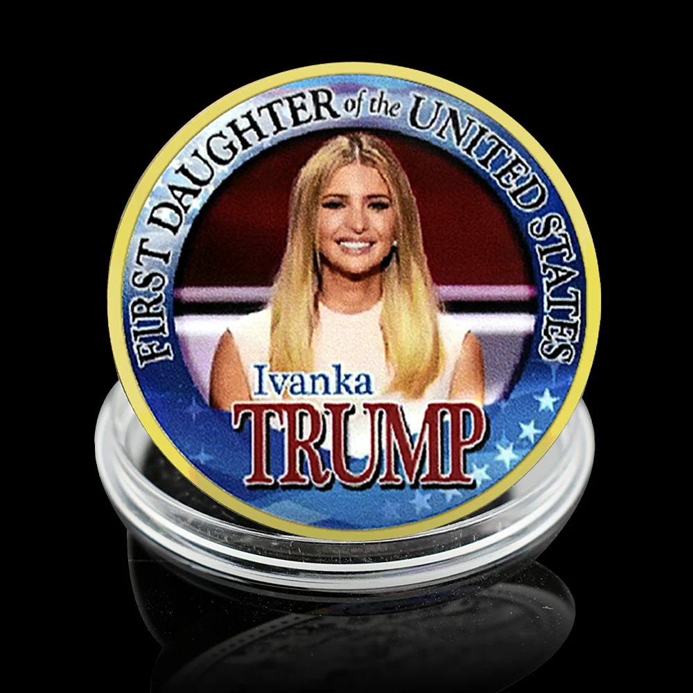 Gold Plated Ivanka Trump Commemorative Coin The Daughter of The United States Fans Collectibles Art Souvenir Challenge Coin