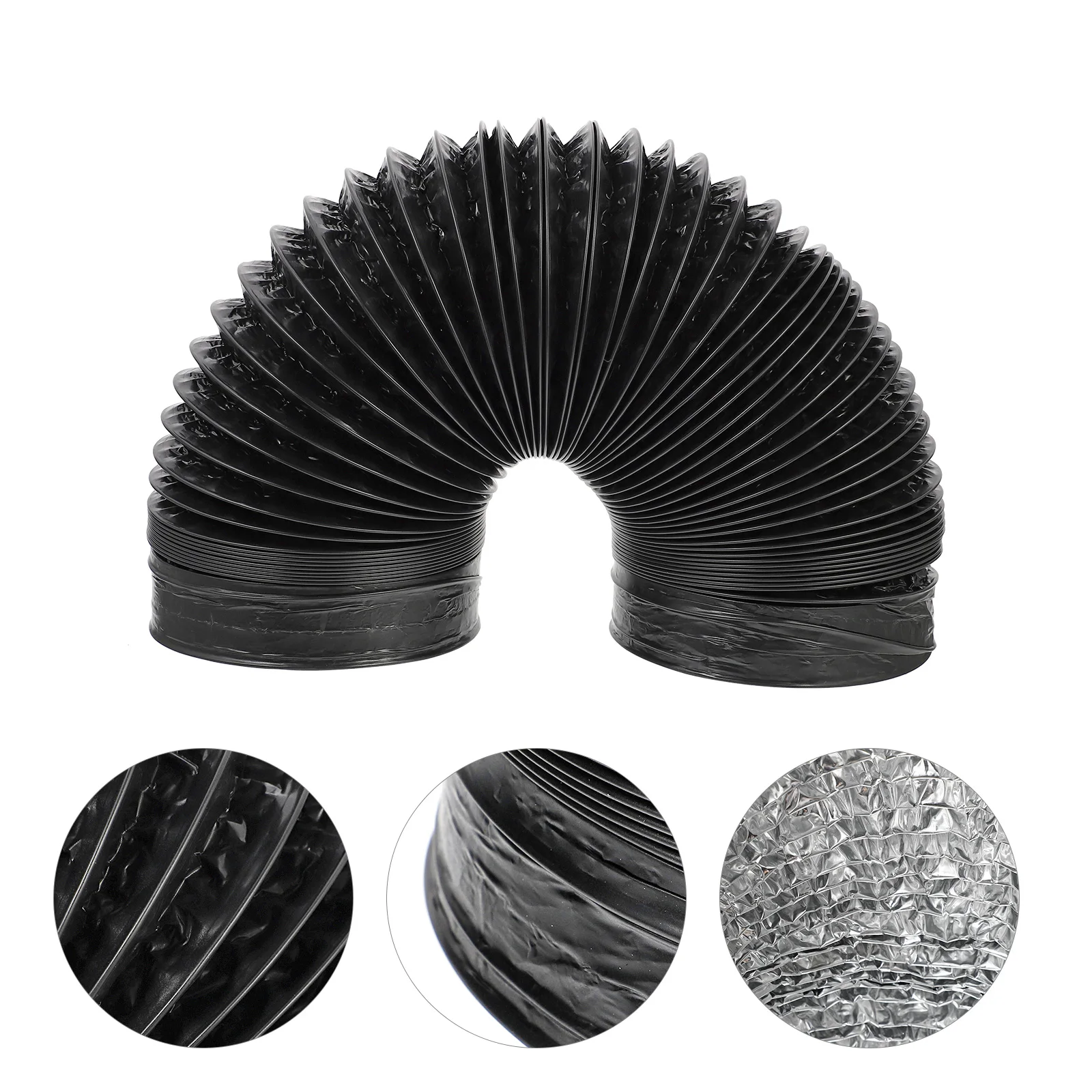 

2pcs Pvc Air Duct Hose Flexible Aluminum Foil Ventilation Pipe Heat Resistant Exhaust Hose For Home Cooker Hood Hvac 1 Set