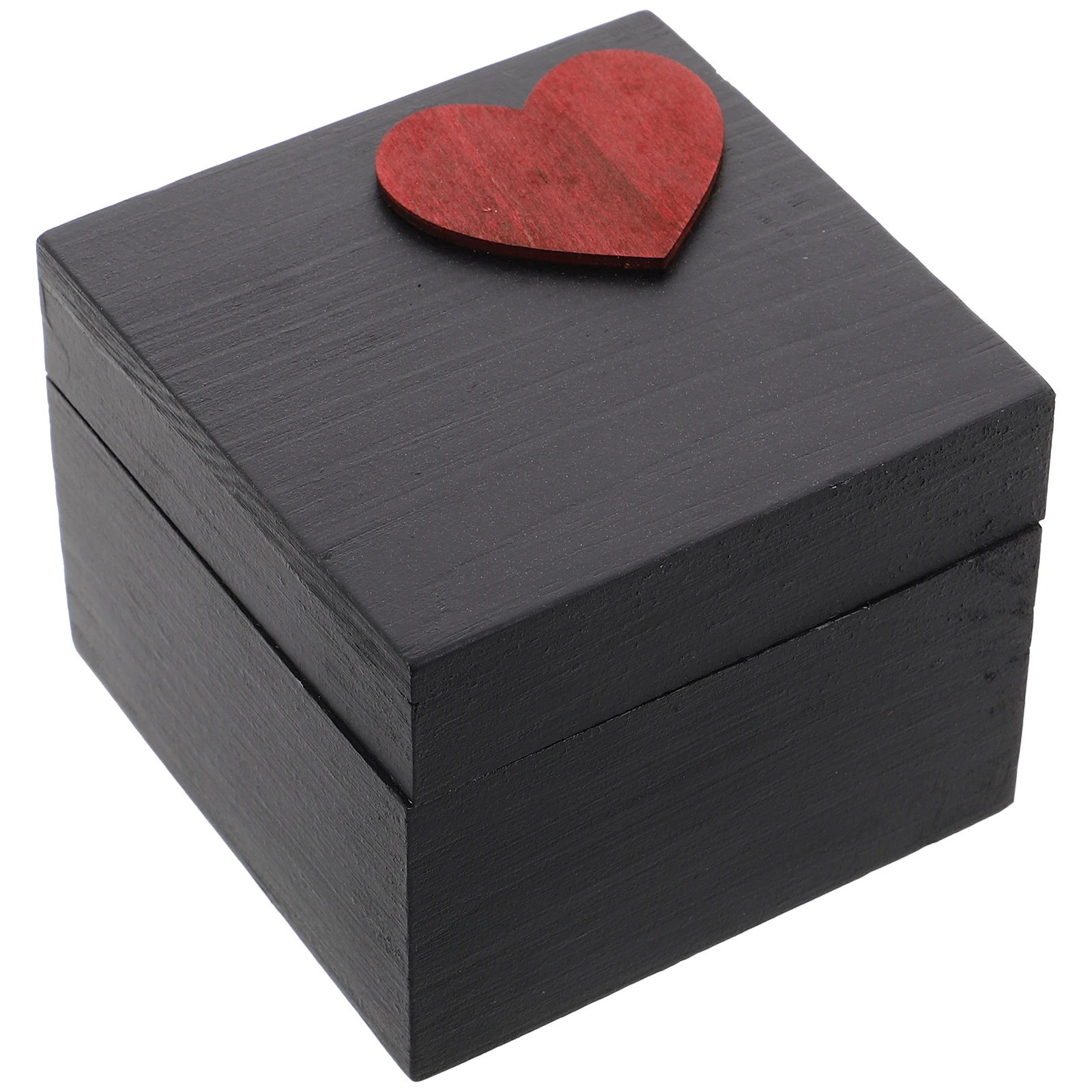 

Magnetic Box Bracelet Holder Rustic Ring Stand Retro Heart Shaped Boxes Wood Case Vintage