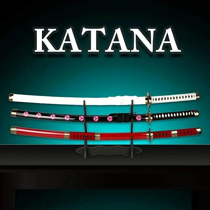 Espadas Katana de Madera de Una Pieza, Tamaño Real, Espada Katana Japonesa de Anime, Simulación de Roronoa Zoro, Accesorios de Cosplay, Decoración para el Hogar