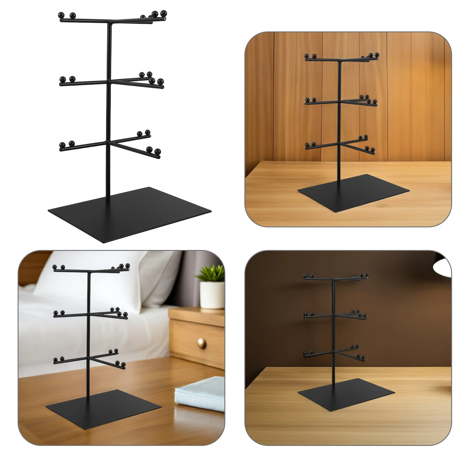 

Eyewear 3-Layer Metal Sunglasses Display Rack Organizer Stand Storage Showcase Retail Home Glasses Rack Organizer