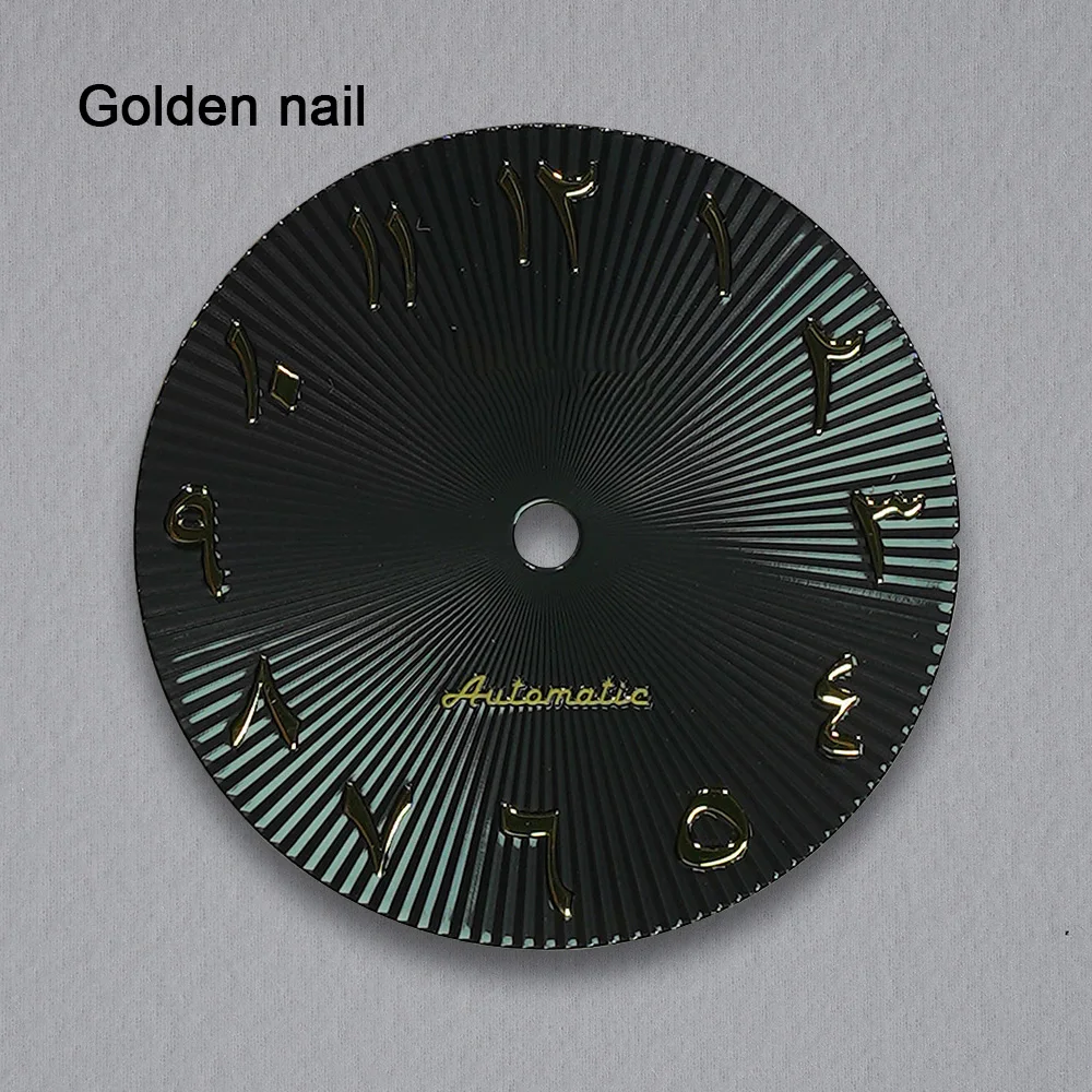 28.5 ミリメートル S ロゴアラブダイヤル NH35/NH36/8215 ムーブメントに適した垂直グレインダイヤル高品質時計修正アクセサリー