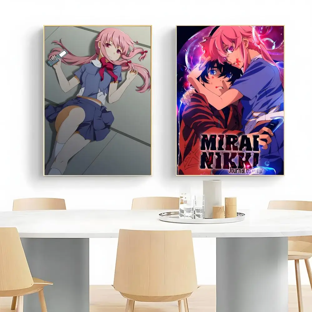 Thriller Anime Future Diary Poster Wall Art Print Decorative Mural Home Decor Gift Unframed