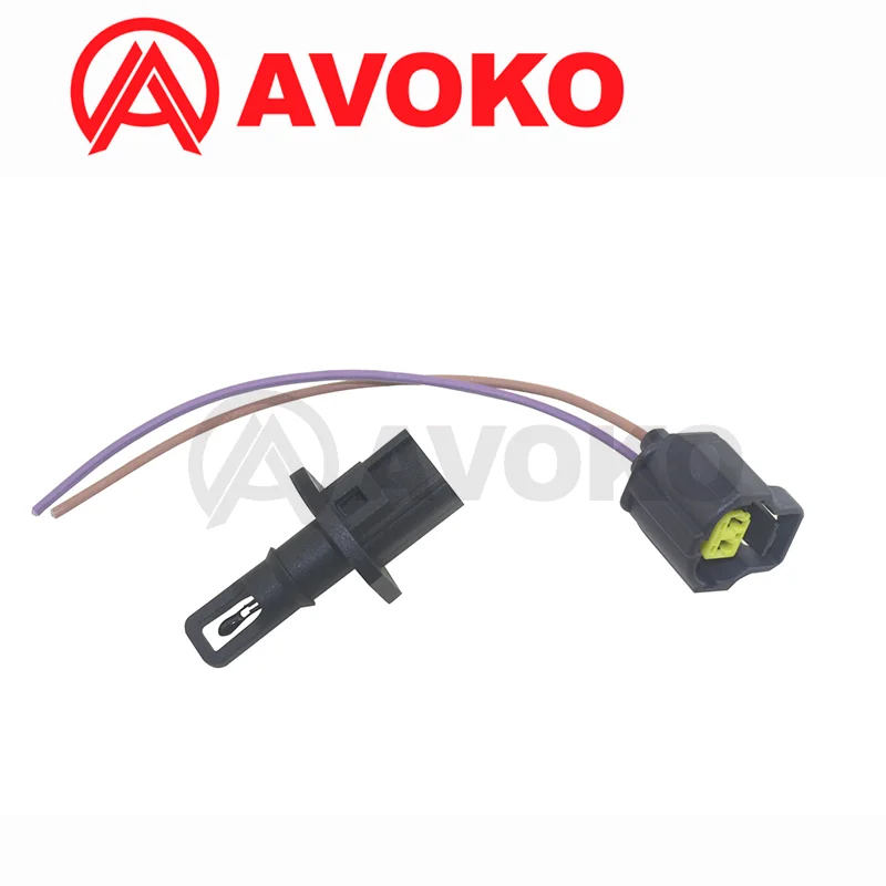 Intake Air Charge Temperature Sensor With Electrical Harness 2 Pin Connector Plug For FORD SCORPIO GALAXY MAZDA JAGUAR S-TYPE