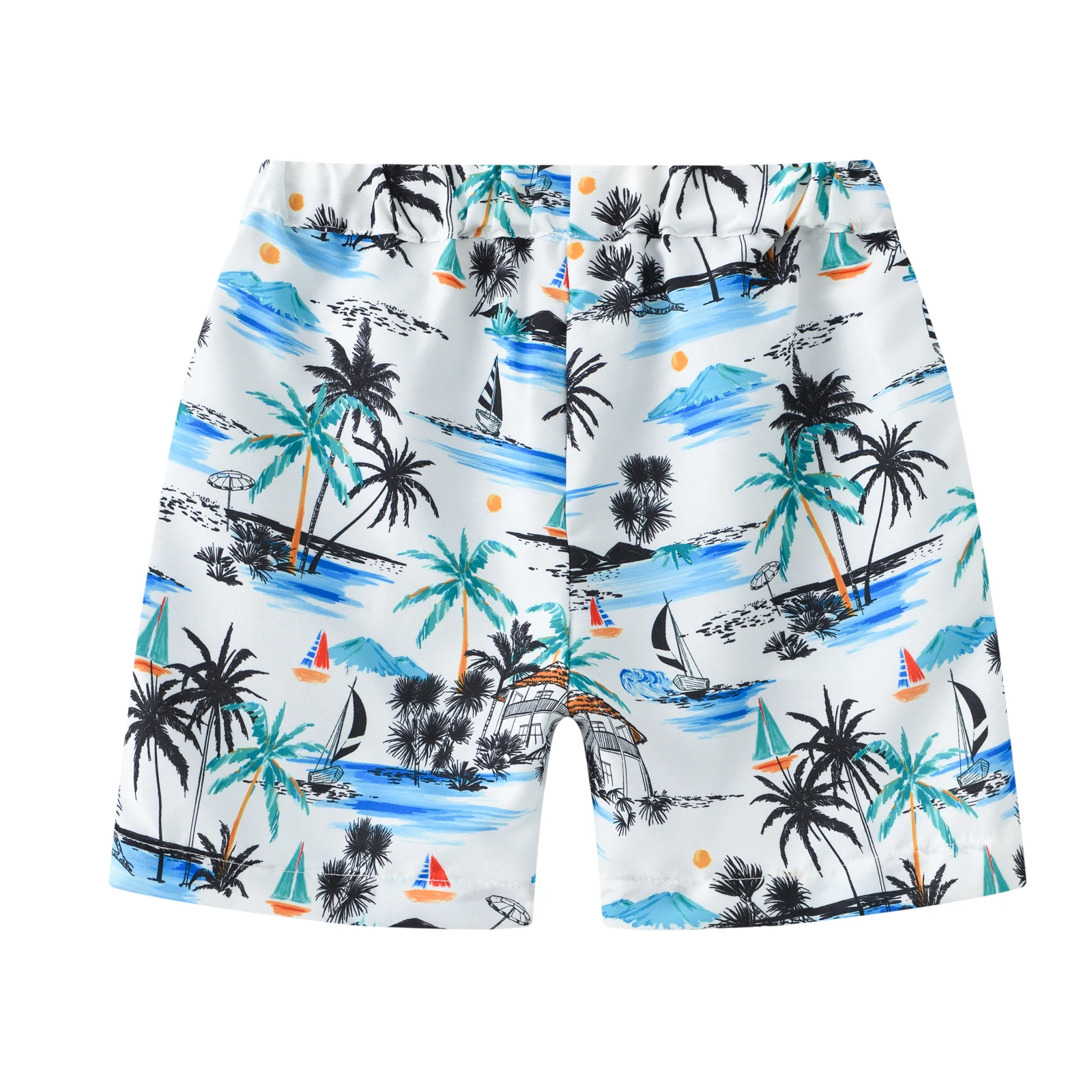 Summer new Zhongda children\'s casual shorts boys and girls fashion printed coconut multi-color thin beach pants