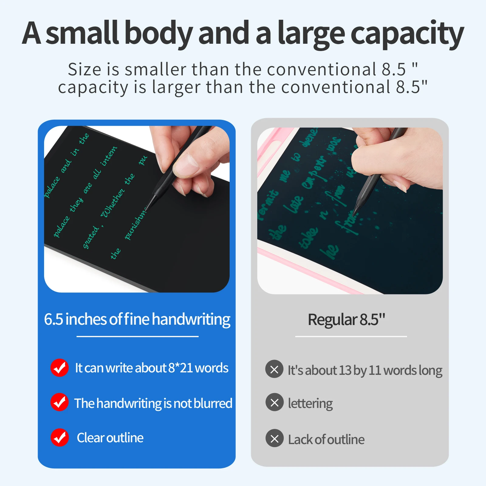 كمبيوتر لوحي للكتابة بشاشة 6.5 بوصة لوحة خربش لوح رسم للأطفال لوح كتابة بخط اليد مذكرة ملاحظة للمنزل والمدرسة والمكتب هدايا #6