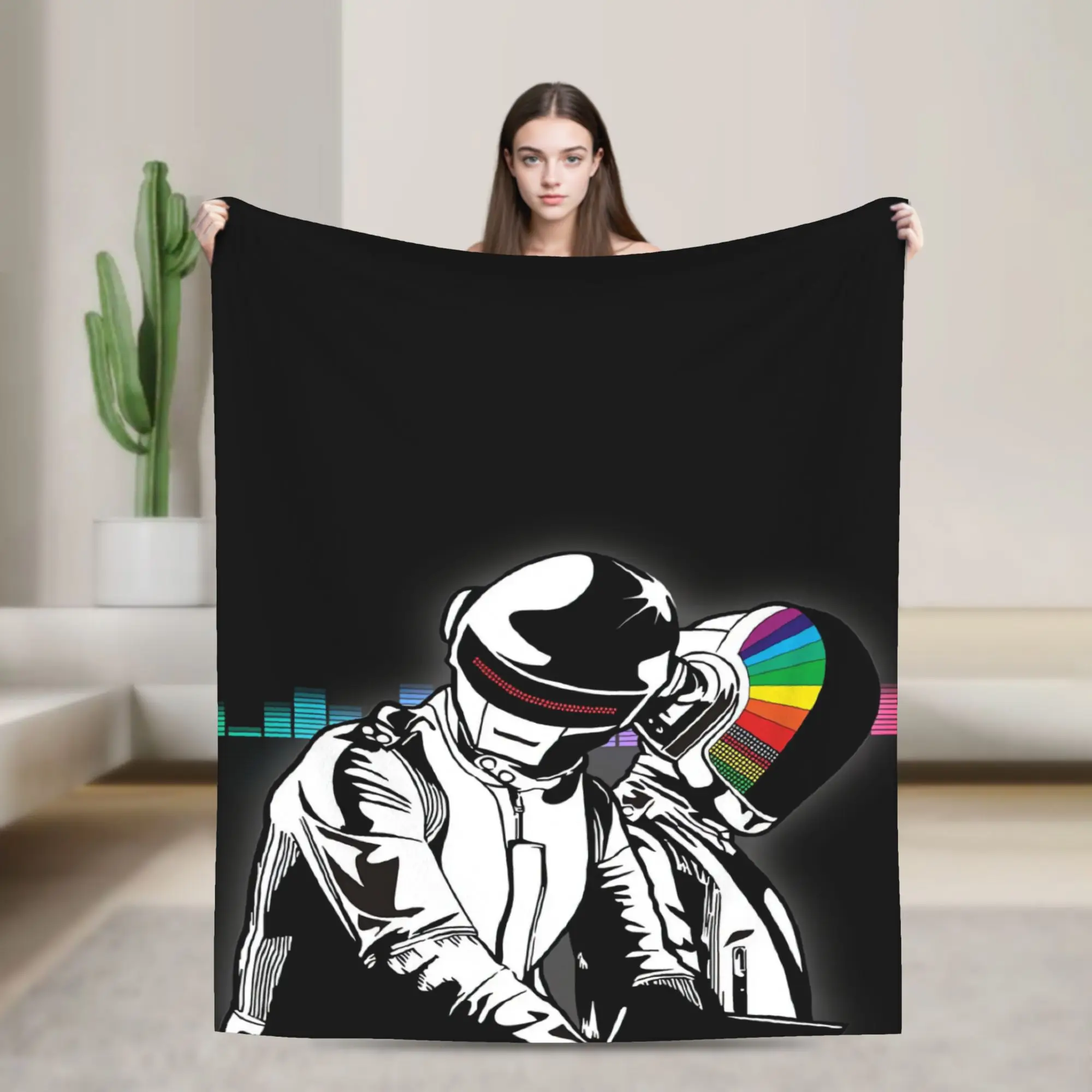 Warm Comfy Blankets Camping Daft Punk Electronic Music Bedding Throws Trend  Bedspread For Bedroom