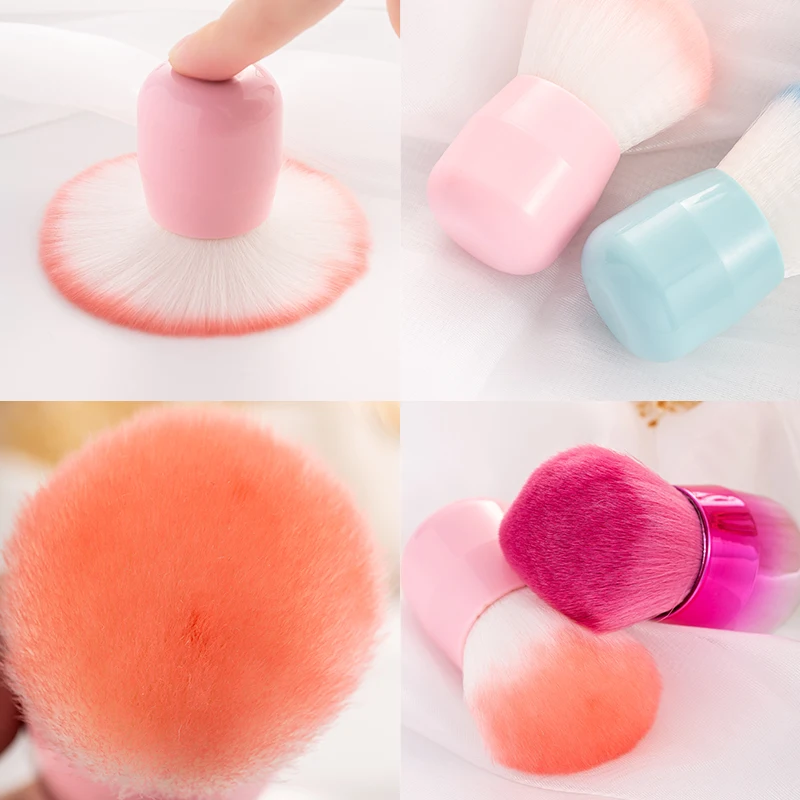 Make-up-Pinsel, flauschig, loser Puder, Rougepinsel, tragbar, runder Griff, multifunktionaler Make-up-Pinsel, kosmetisches Beauty-Zubehör