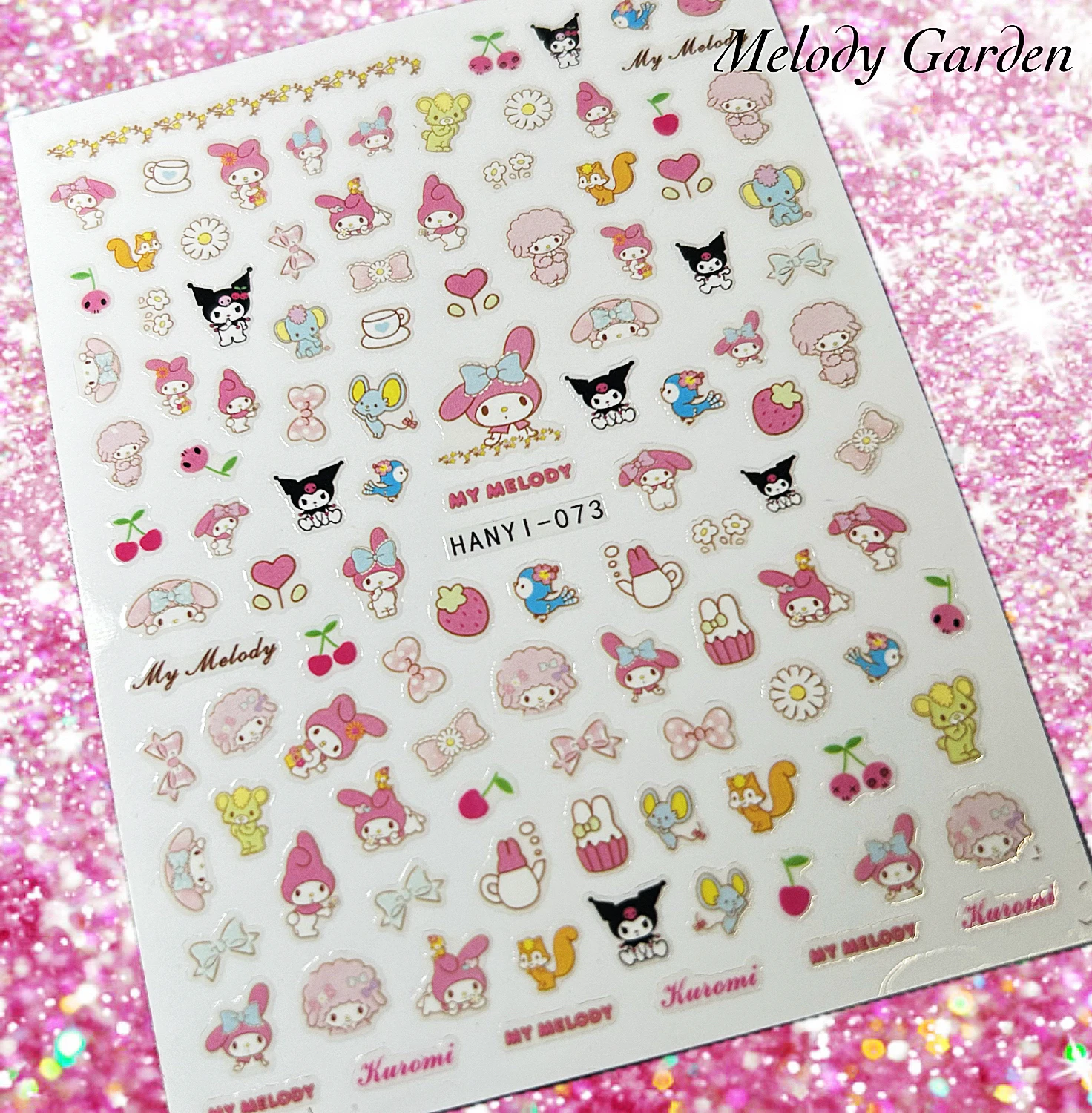 1 Stuks Nieuwste Leuke Cartoon Anime Stickers Met Kitty Kawaii 3d Ontwerpen Diy Nail Decoratie