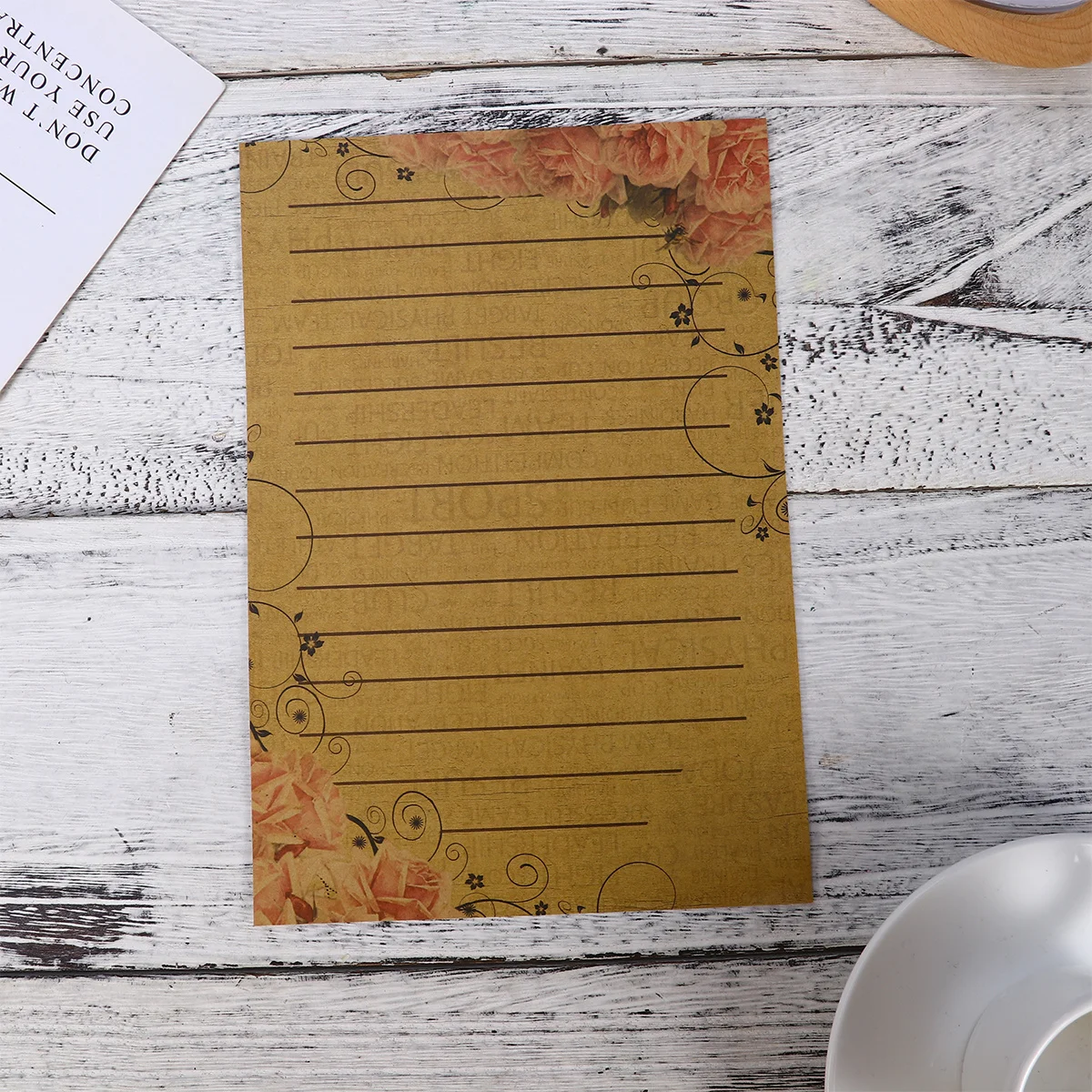 

6 комплектов, 6 комплектов, 21X14,5X см, винтажная писчая бумага, крафт-канцелярские принадлежности, бумага для писем, розовое кружево, дизайн, листы премиум-класса для творчества