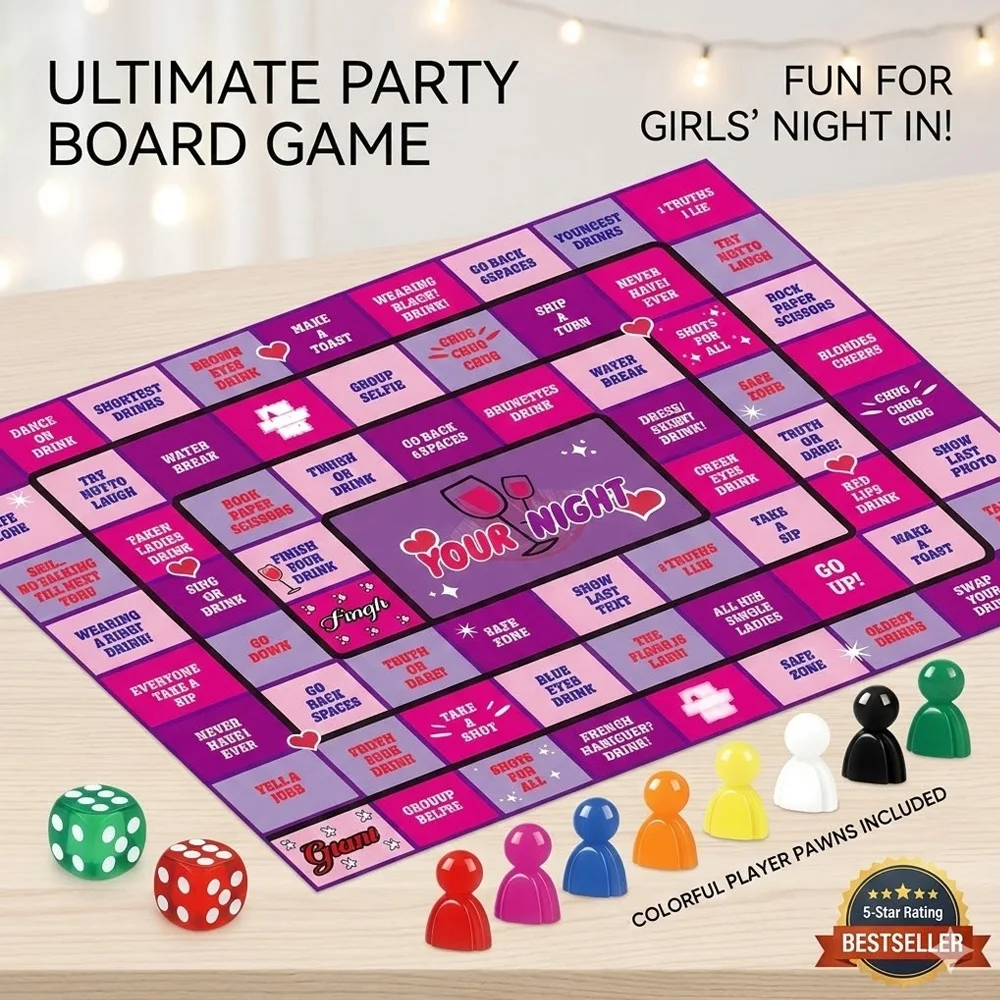 

Интерактивный набор для пьющих игр — игры для взрослых, идеально подходящие для девичников и вечеринок с подругами.