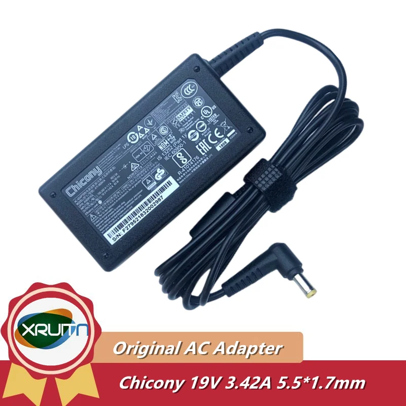 

Genuine 19V 3.42A 65W Chicony PA-1650-69 ​PA-1650-86 A11-065N1A AC DC Adapter Charger For TRAVELMATE 4750 TM4750 T5742 TM8473