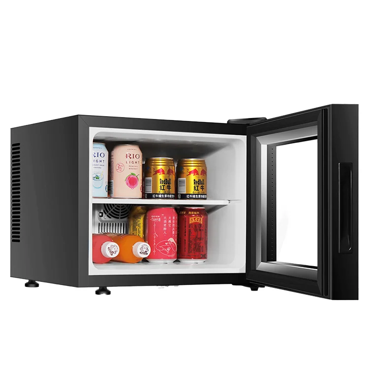 Commercial clear Glass Stainless Steel Small Beverage Refrigerator for Hotels