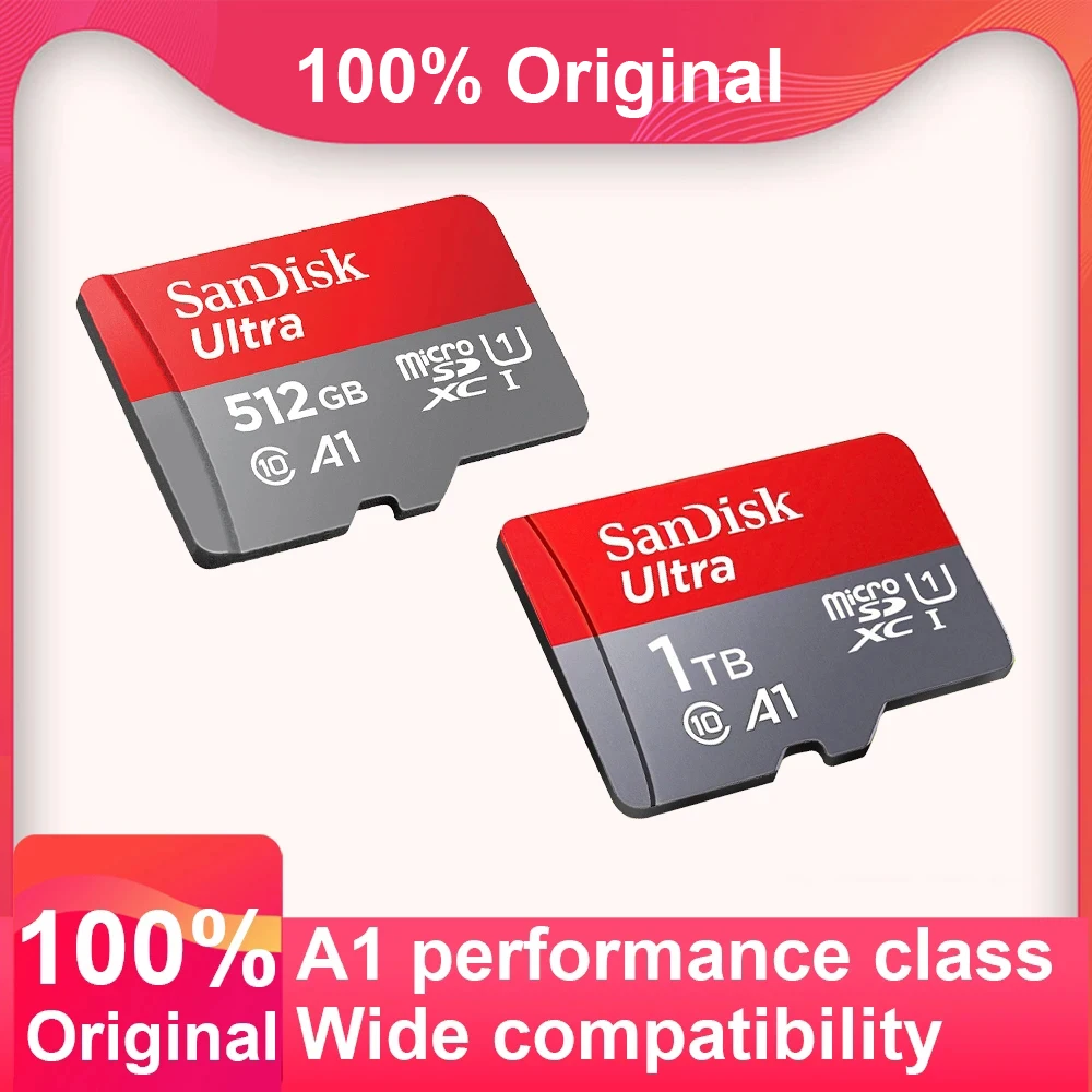 Micro SD Card 32GB 64GB memory card Class10 TF Cards 100% Original tf 128GB 256GB Max 512GB 1TB for 1080P smartphone and tablet