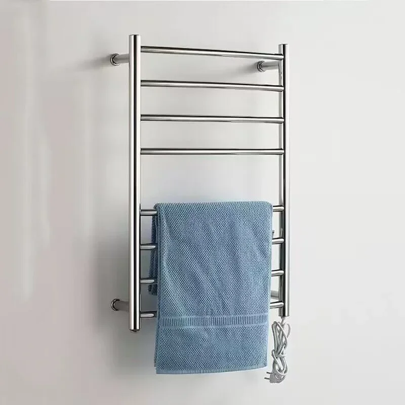 

750Mm Electric Towel Rack 304 Stainless Steel 45C Constant Temperature 5Min Heated Towel Rail Towel Warmer 110V/220V