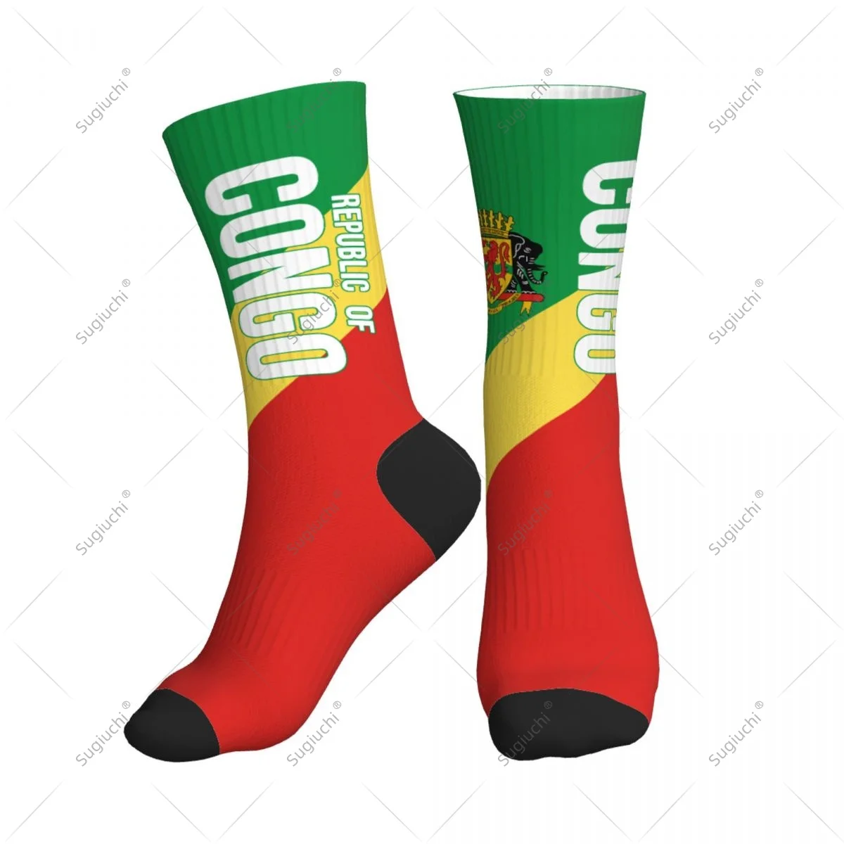 

Полиэстеровые носки до середины икры с 3D принтом флага Конго для мужчин и женщин, кавайные носки, уличные носки для скейтборда