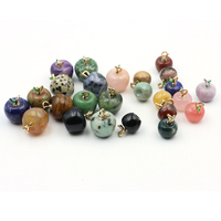 10pcs/lot Natural Stone Apple Pendants Woman Fashion Christmas Gift Crystal Pendant for DIY Necklace Bracelet Jewelry Findings