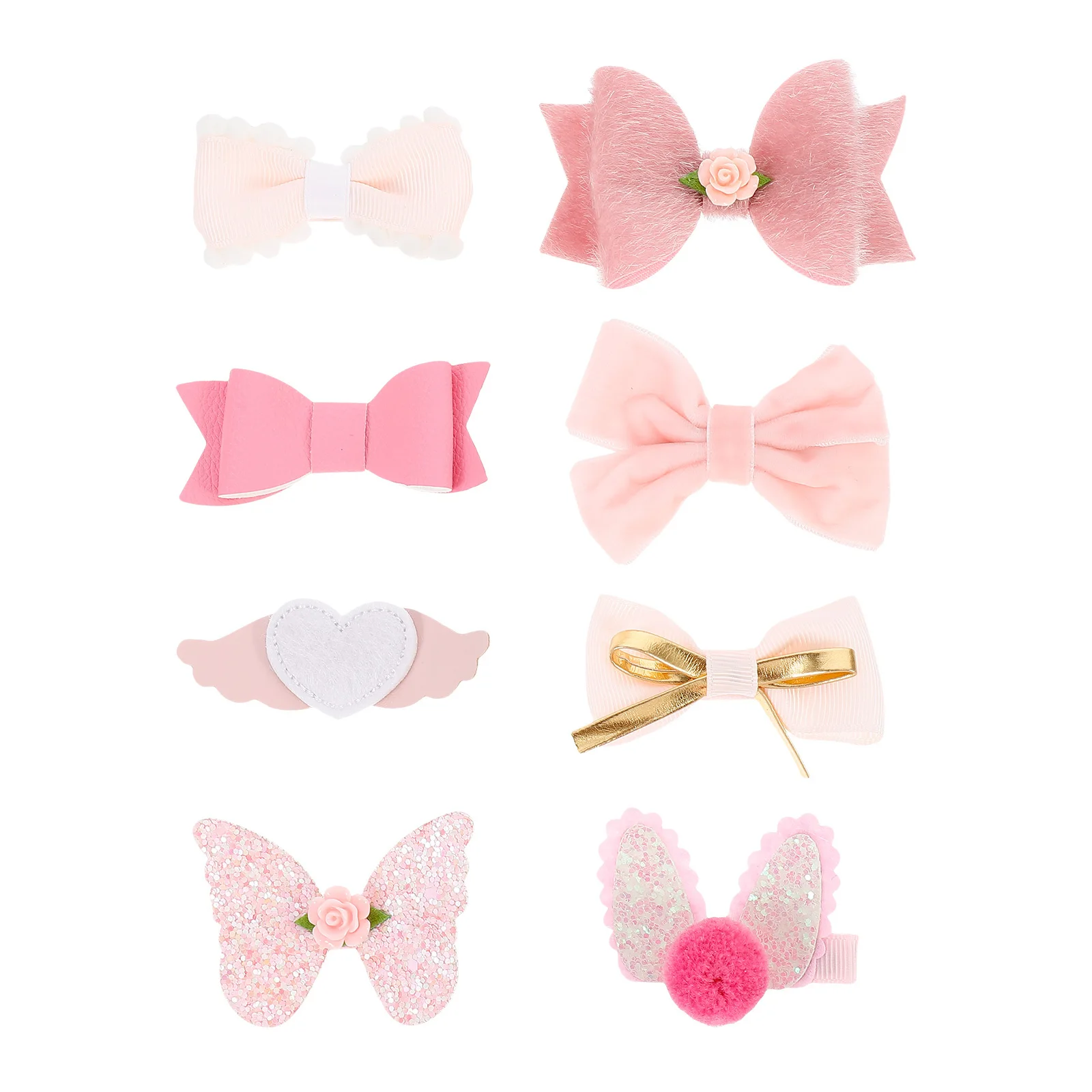 

8 pcs Hairpins Adorable Hair Clips For Comfortable Non-Woven Fabric Daily Wear Birthday Party Cosplay