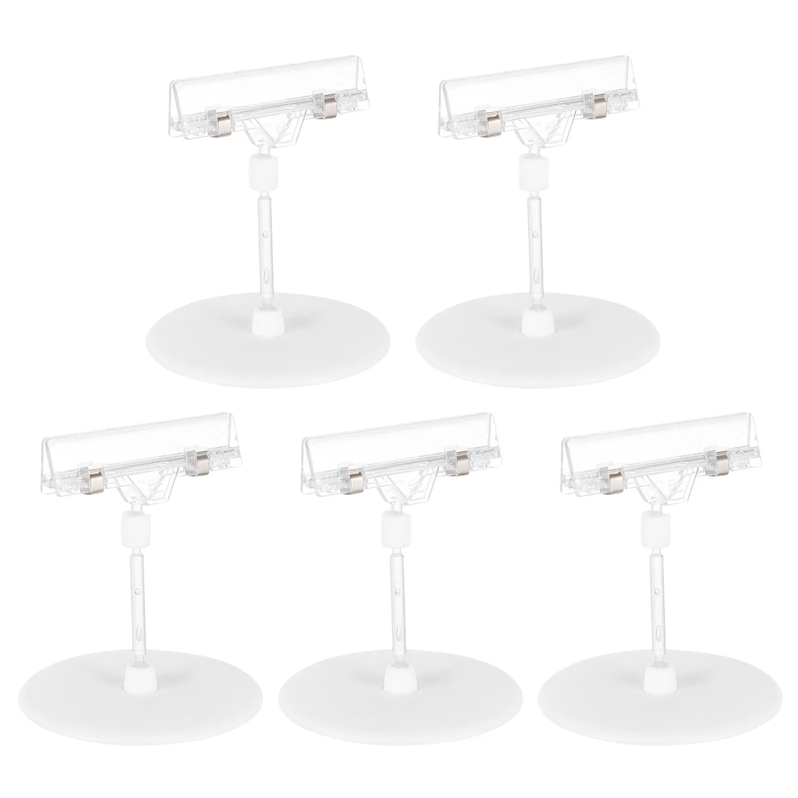 5Pcs High Grade Plastic Poster Clip Multi Purpose Price Display Rack Advertising Clip for Restaurant Shop Exhibition Desk