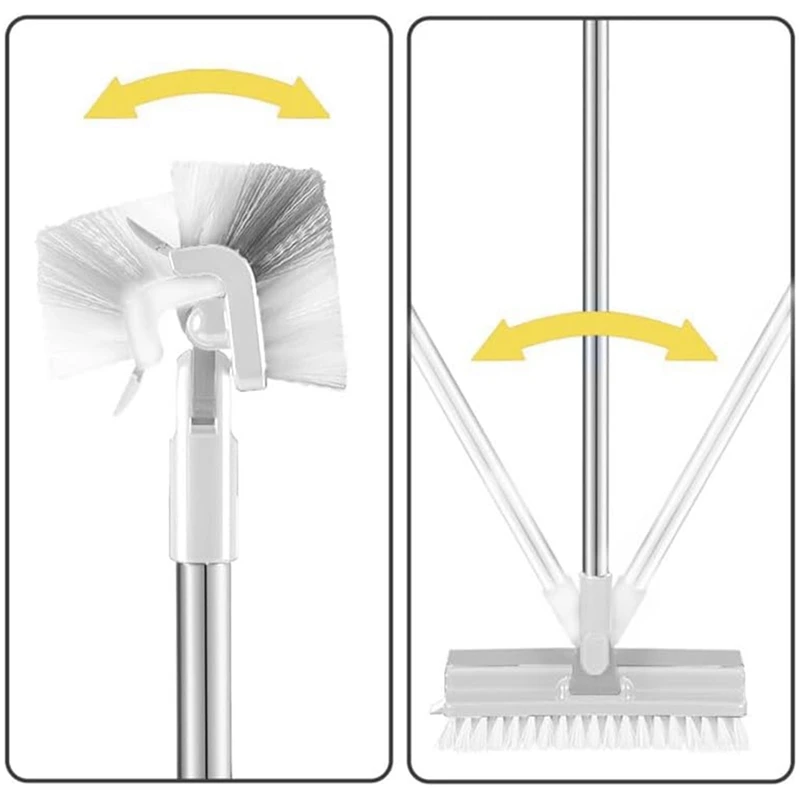 ●Long-Handled Floor Brush, Multi-Functional Scraping and Cleaning Brush, Cleaning Without Blind Spots Blue-ABFB