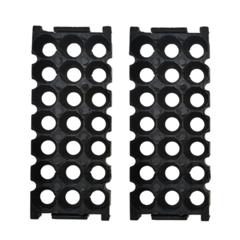 2Pcs 18650 Lithium Battery Holder 3x7 Cell Storage Bracket Easy Installation Plastic Holder Rack For 18650 Battery Pack