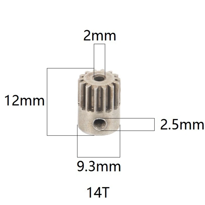 Motor HOT-25T 390 con engranaje de Motor 14T para MN86S, MN86, MN86KS, MN86K, MN, G500, 1/12 RC, piezas de actualización de coche, accesorios